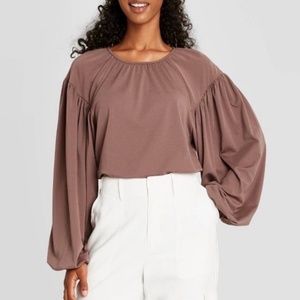 NWT A New Day Balloon Sleeve Top - Size M